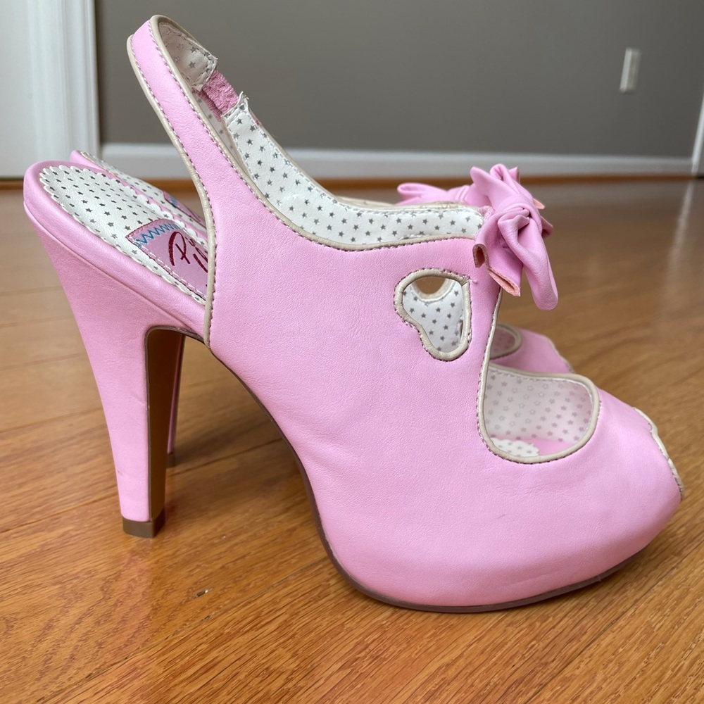PIN UP COUTURE BETTIE-03 PINK PUMPS SIZE 8